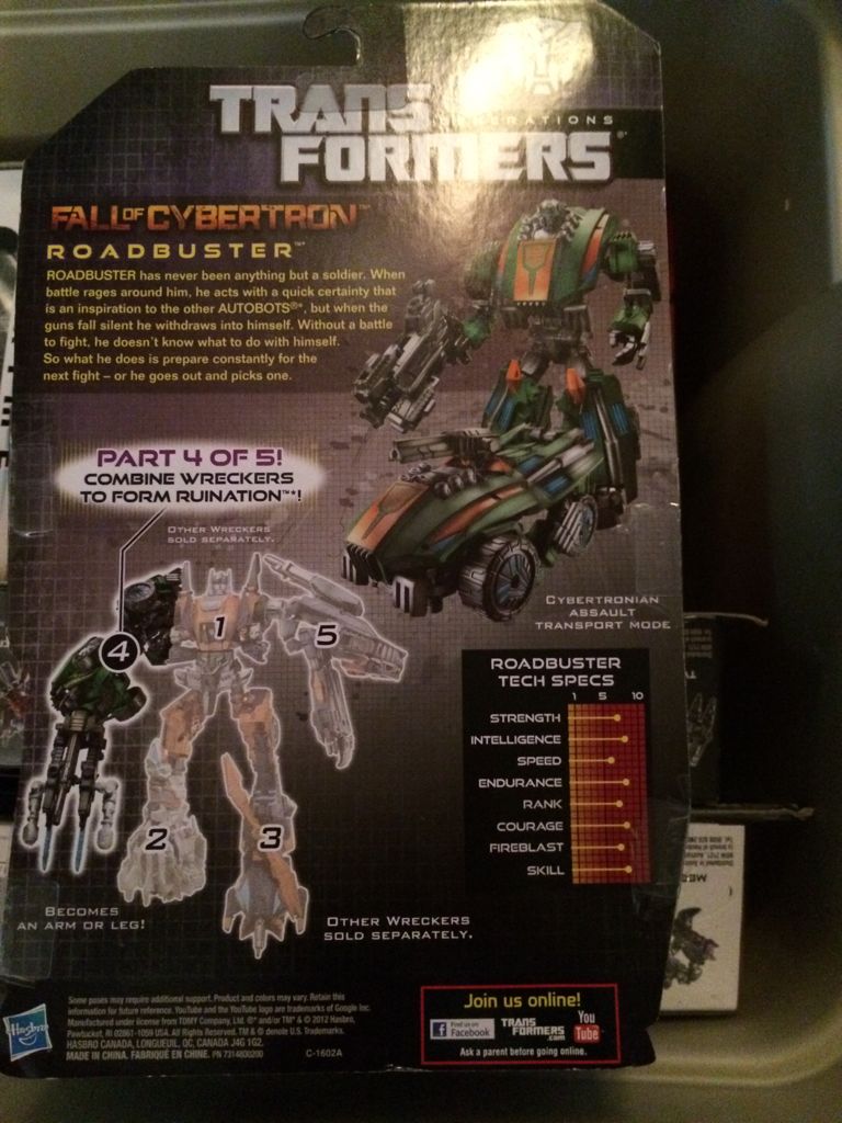 Transformers War/Fall Of Cybertron Roadbuster - Hasbro (Transformers Generations FOC) action figure collectible [Barcode 653569814061] - Main Image 2