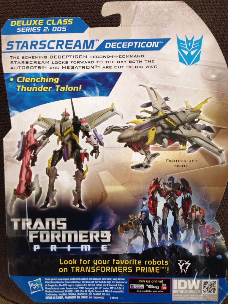 Transformers Prime Cyberverse Beast Hunters Starscream - Hasbro (Transformers Prime: Beast Hunters) action figure collectible [Barcode 653569815068] - Main Image 2