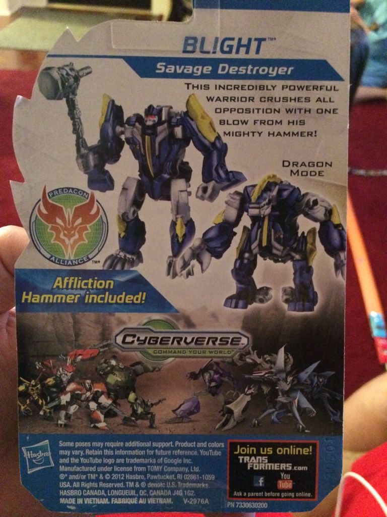 Blight - Hasbro (Transformers Prime) action figure collectible [Barcode 653569838821] - Main Image 2