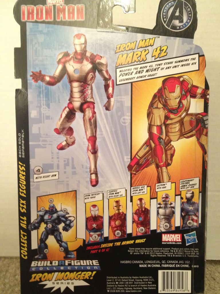 Iron Man (Mark 42) - Hasbro (Iron Man 3) action figure collectible [Barcode 653569849568] - Main Image 2