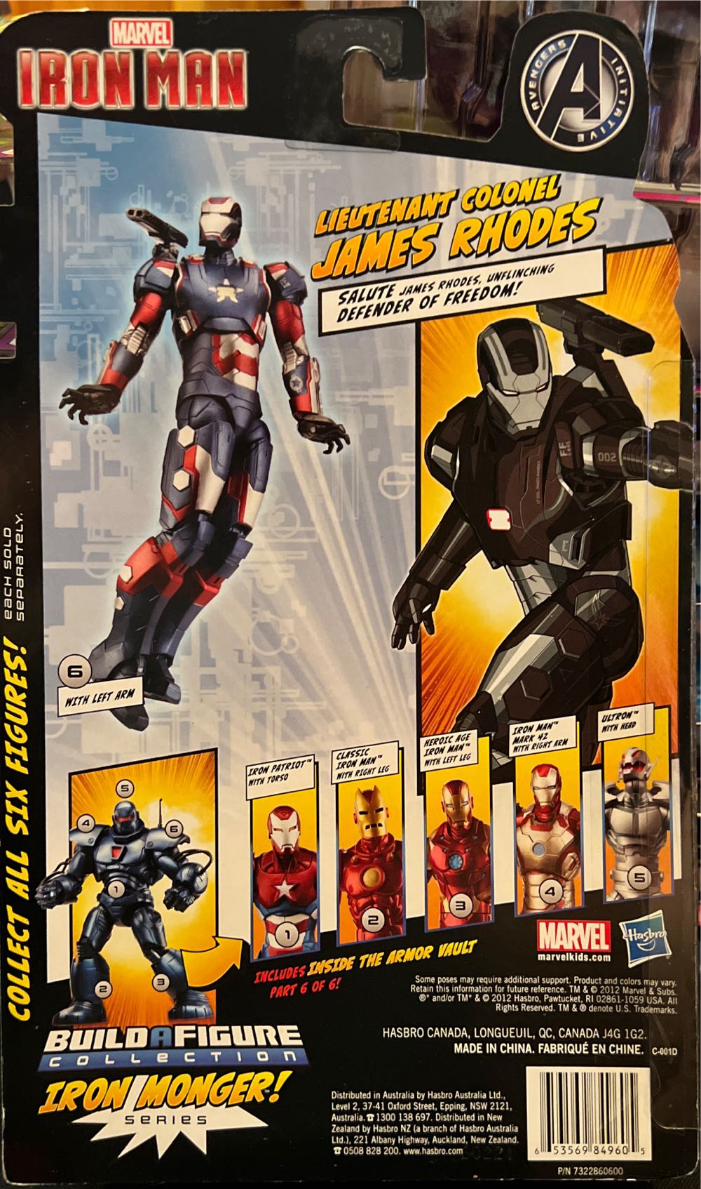 War Machine(Lieutenant Colonel James Rhodes) - Hasbro (Marvel Legends - Iron Monger Series) action figure collectible [Barcode 653569849605] - Main Image 3