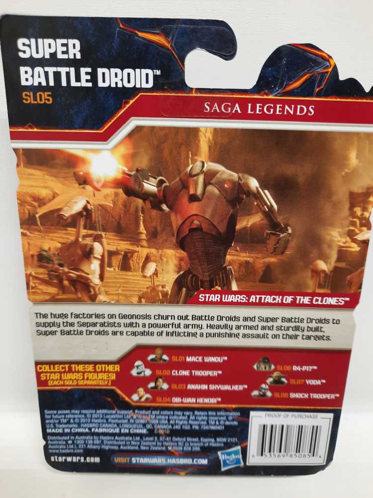 Super Battle Droid - Disney/Hasbro (Star Wars: Saga Legends: 3”) action figure collectible [Barcode 653569850854] - Main Image 2