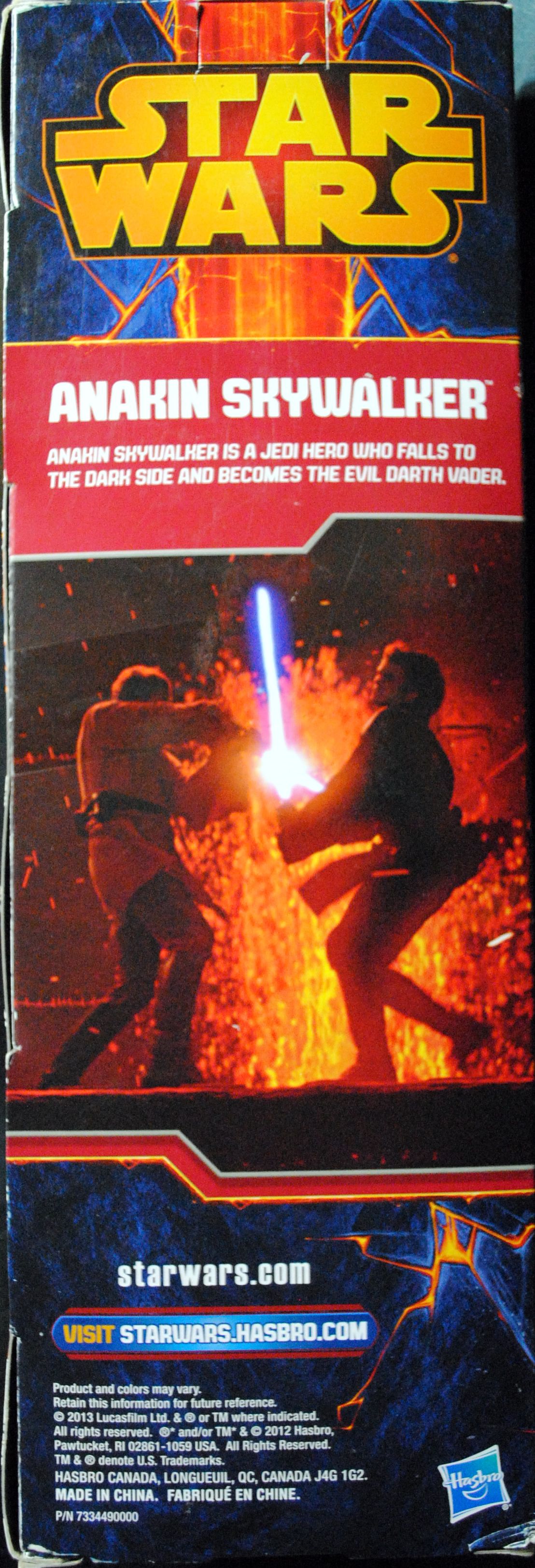 12” Anakin Skywalker  - Hasbro (2013 Saga Legends) action figure collectible [Barcode 653569858492] - Main Image 2