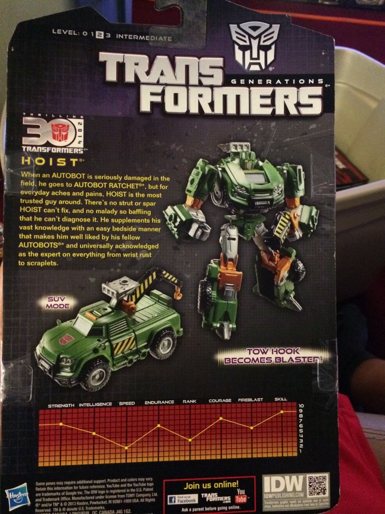 Transformers Thrilling 30 Hoist Generations - Hasbro (Deluxe Class) action figure collectible [Barcode 653569858799] - Main Image 2