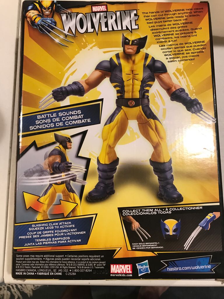 Wolverine 12” Electronic Talking  action figure collectible [Barcode 653569863182] - Main Image 2