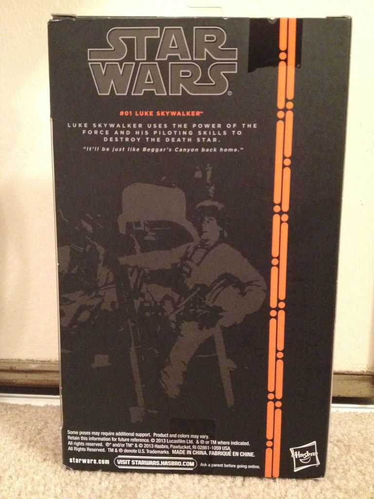 Star Wars The Black Series Orange Line #01 Luke Skywalker X-wing Pilot A New Hope - Hasbro (Star wars A New Hope) action figure collectible [Barcode 653569864868] - Main Image 2