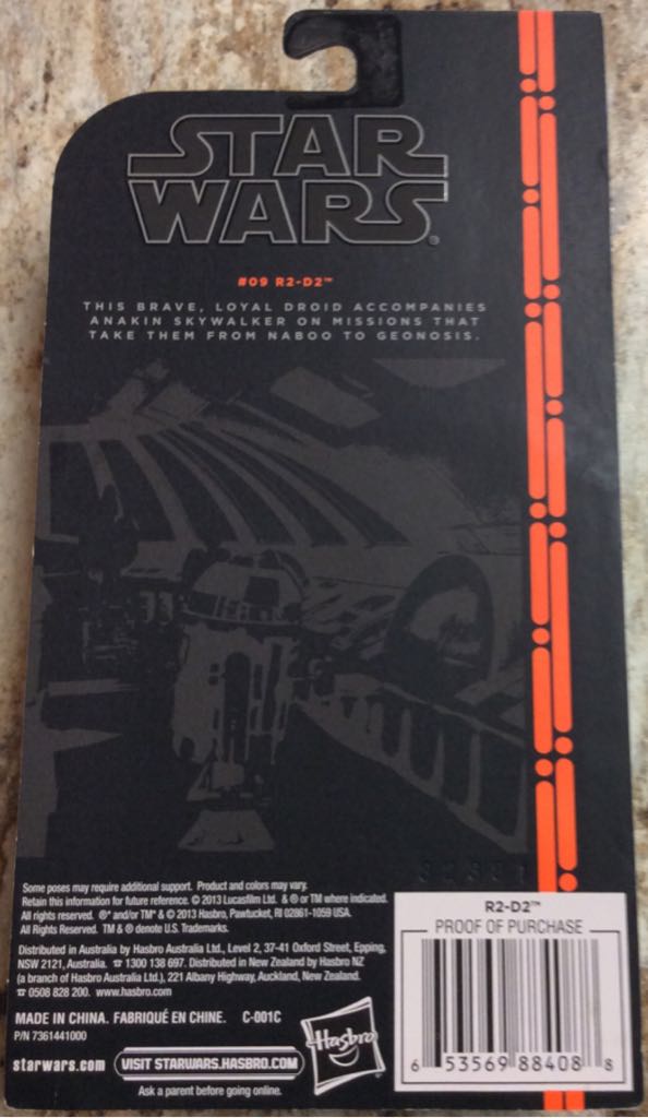 Black Series 3.75 Orange #09 R2-D2 Star Wars - Hasbro (Star Wars Episode I The Phantom Menace) action figure collectible [Barcode 653569884088] - Main Image 2