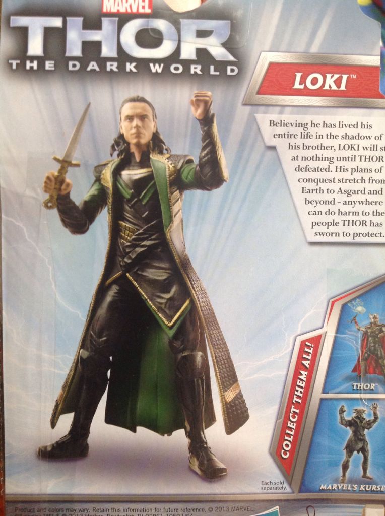 Thor The Dark World--Loki Action Figure --Toy - Hasbro (Avengers) action figure collectible [Barcode 653569885351] - Main Image 2