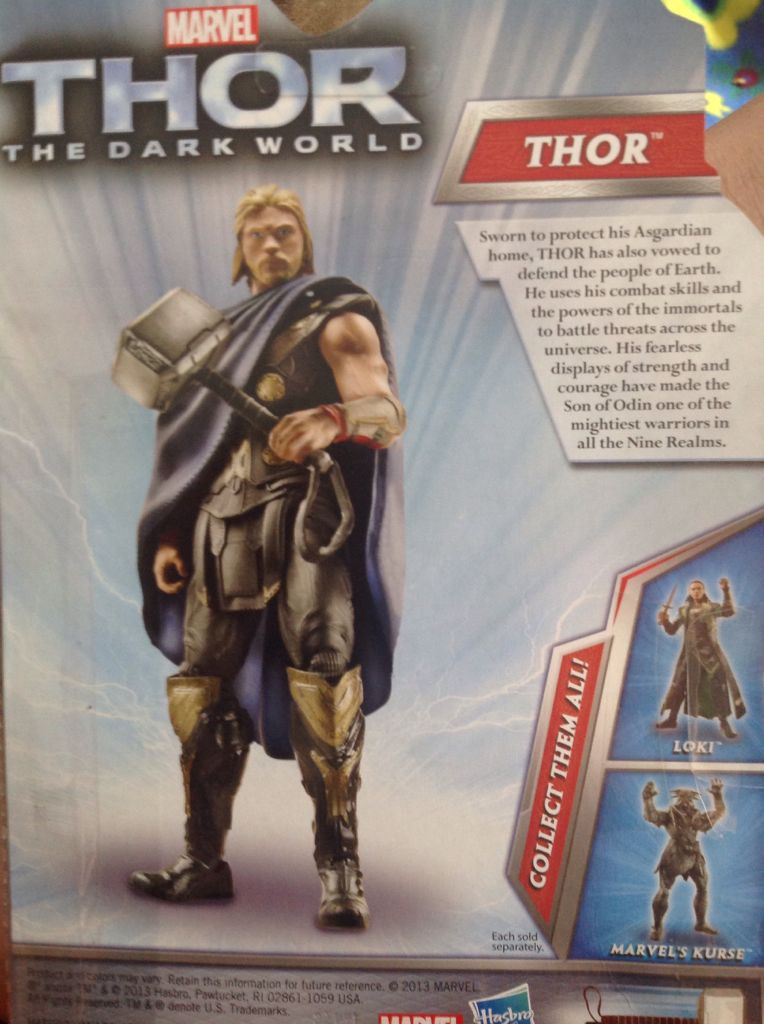 Marvel The Avengers battle hammer THOR action figure - Hasbro (Avengers) action figure collectible [Barcode 653569885368] - Main Image 2