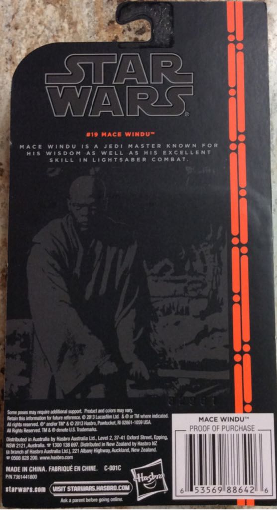 Star Wars: Mace Windu - Disney/Hasbro (Star Wars The Black Series 3.75 Orange) action figure collectible [Barcode 653569886426] - Main Image 2