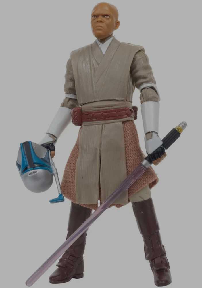 Star Wars: Mace Windu - Disney/Hasbro (Star Wars The Black Series 3.75 Orange) action figure collectible [Barcode 653569886426] - Main Image 4