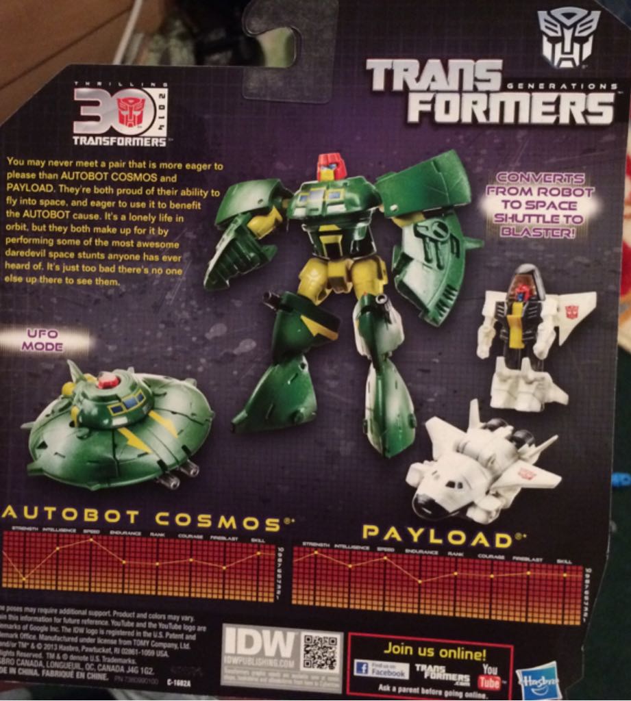 Transformers Generations: Cosmos & Payload - Hasbro (Transformers: Generations) action figure collectible [Barcode 653569890577] - Main Image 2