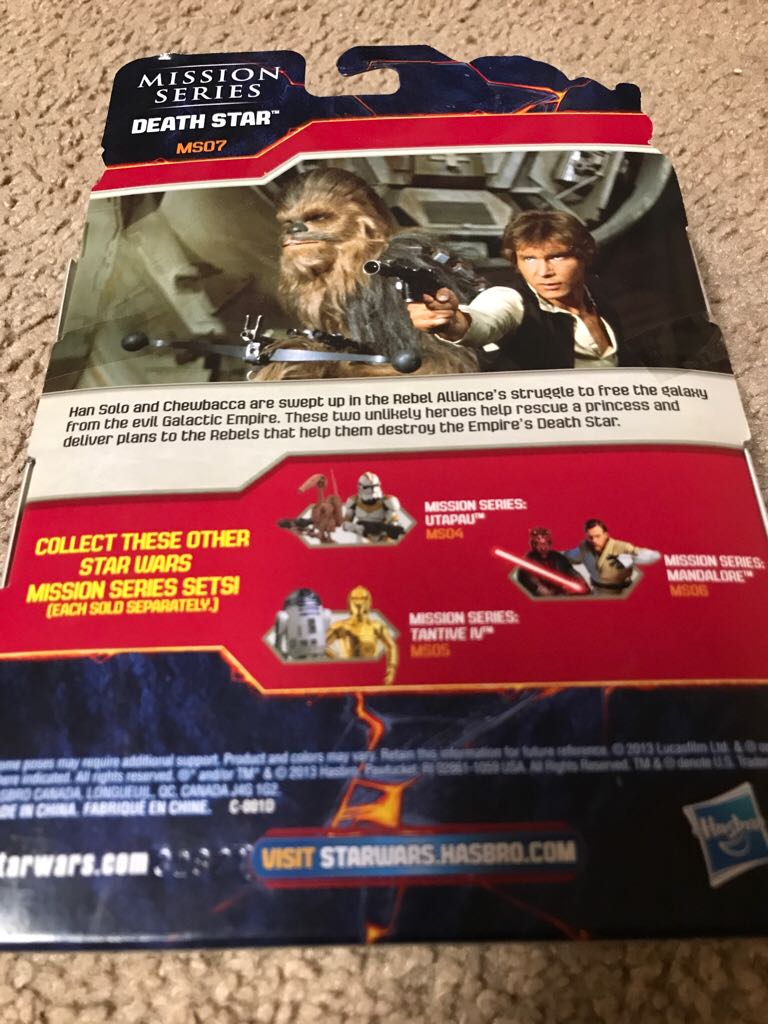 MS07 Han Solo & Chewbacca (Death Star) - Hasbro (2013 Mission Series) action figure collectible [Barcode 653569890812] - Main Image 2