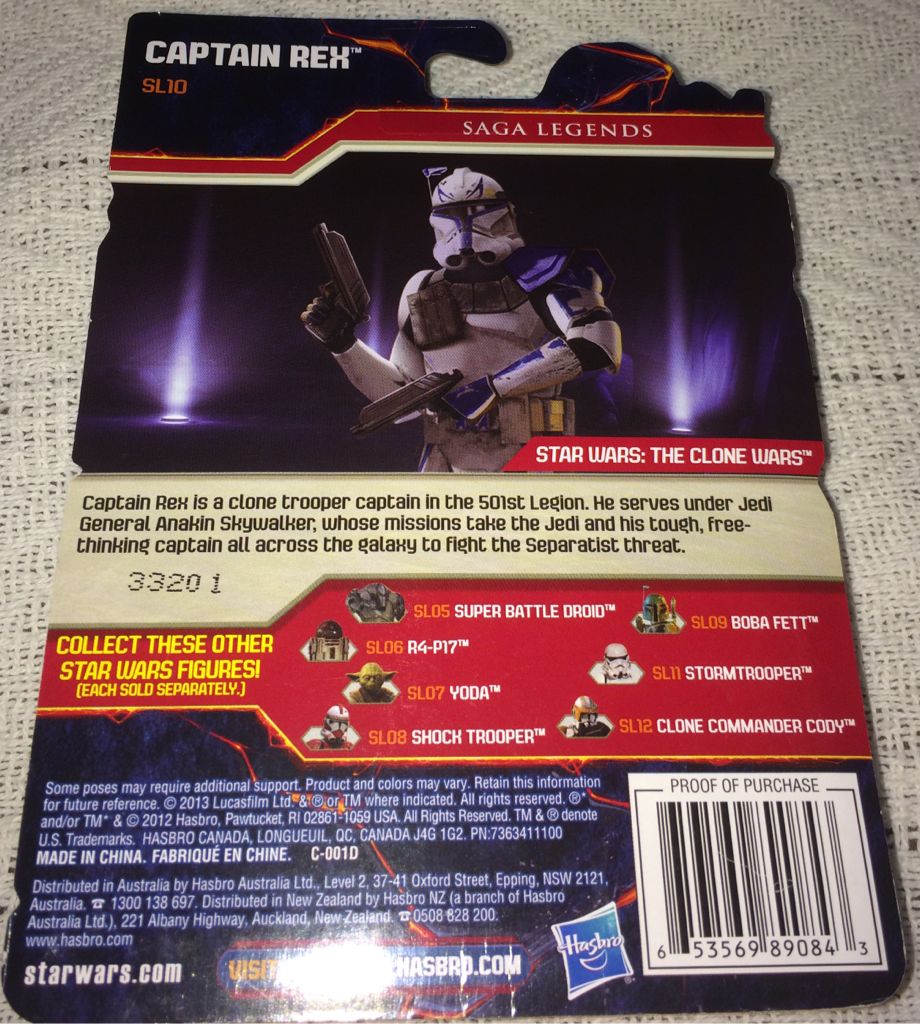 Captain Rex - Hasbro (Star Wars: Saga Legends: 3”) action figure collectible [Barcode 653569890843] - Main Image 2