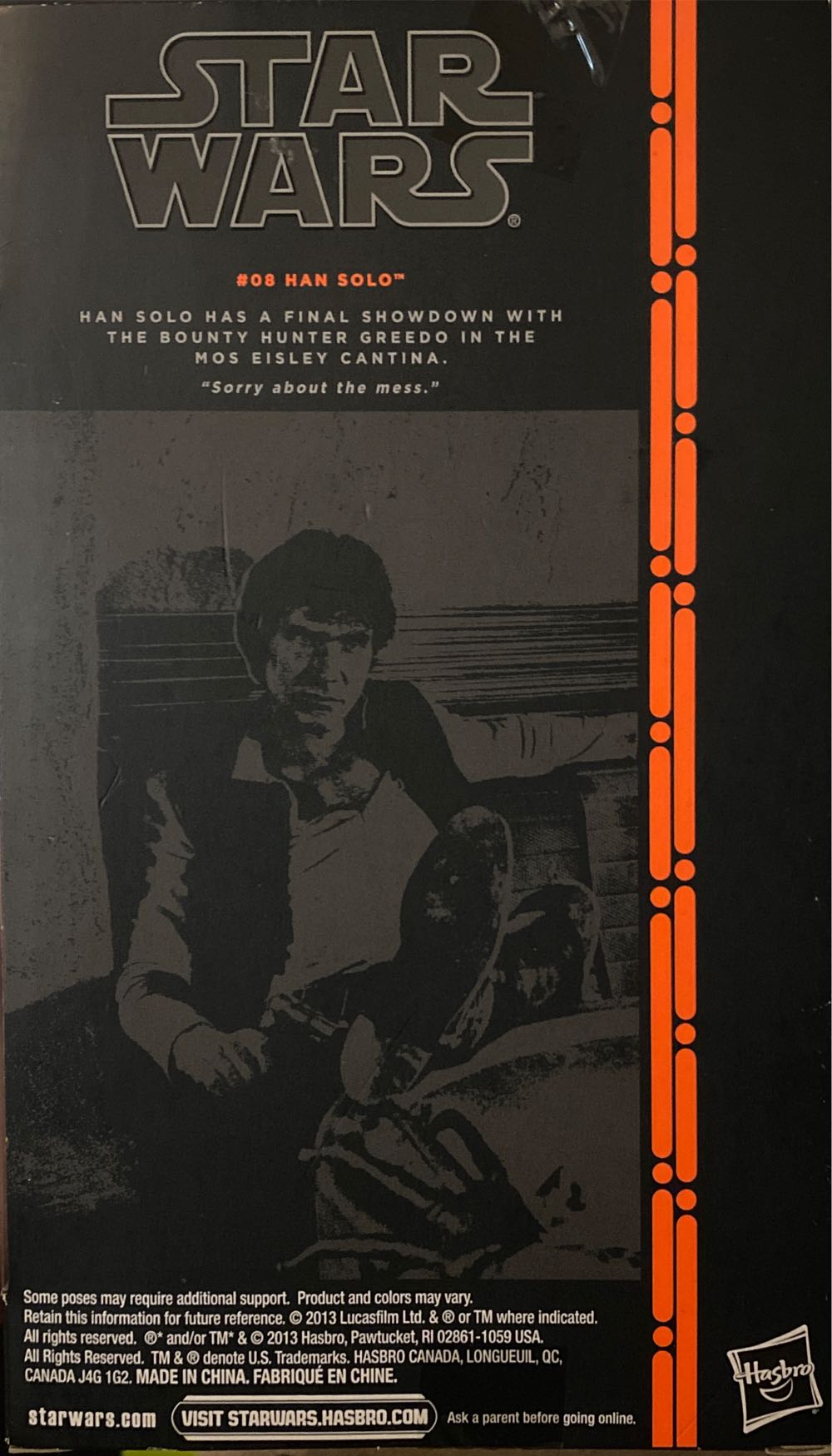 Han Solo - Hasbro (Star Wars: The Black Series) action figure collectible [Barcode 653569897835] - Main Image 3