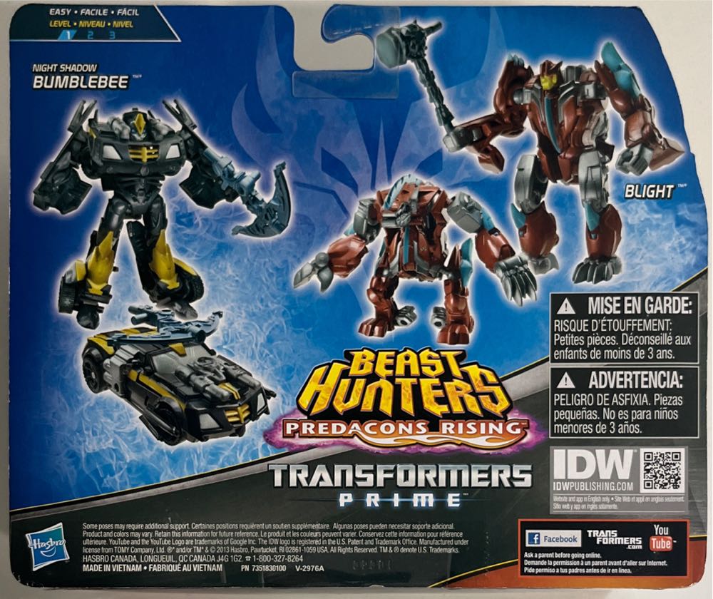 Night Shadow Bumblebee & Blight - Hasbro (Transformers: Prime) action figure collectible [Barcode 653569901686] - Main Image 2