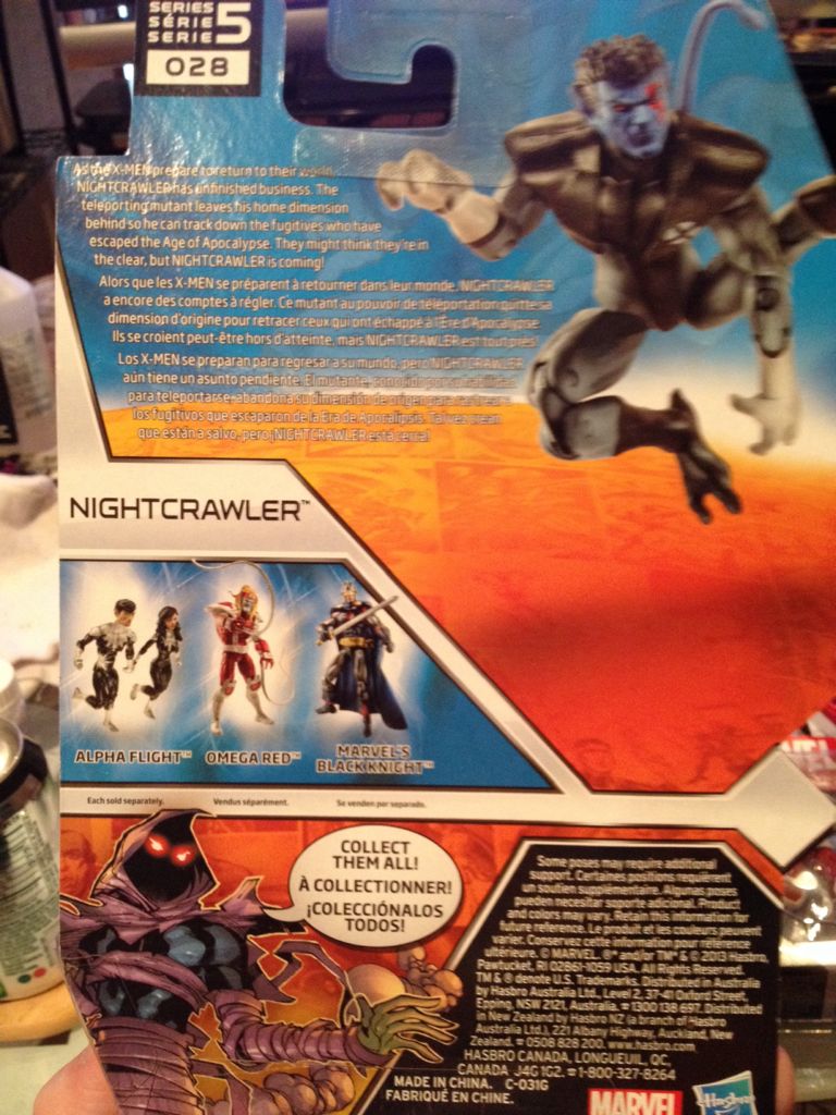 Marvel Universe Nightcrawler Uncanny X-Force 3.75”  - Hasbro (Marvel Universe 3.75”) action figure collectible [Barcode 653569908388] - Main Image 2