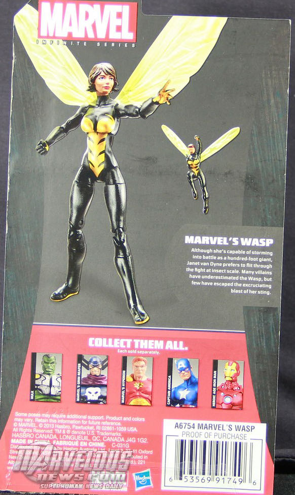 Wasp (infinite Series) - Hasbro (Marvel Infinite Series) action figure collectible [Barcode 653569917496] - Main Image 3