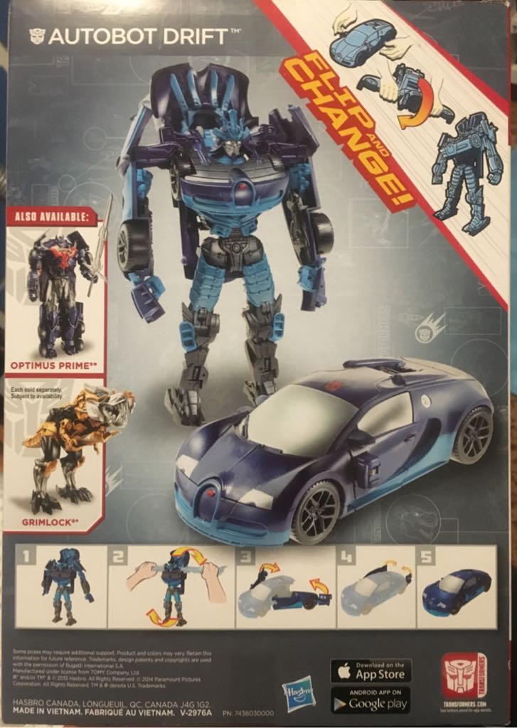Transformers Age of Extincion: Autobot Drift - Hasbro (Transformers 4: Age of Extinction) action figure collectible [Barcode 653569945581] - Main Image 2