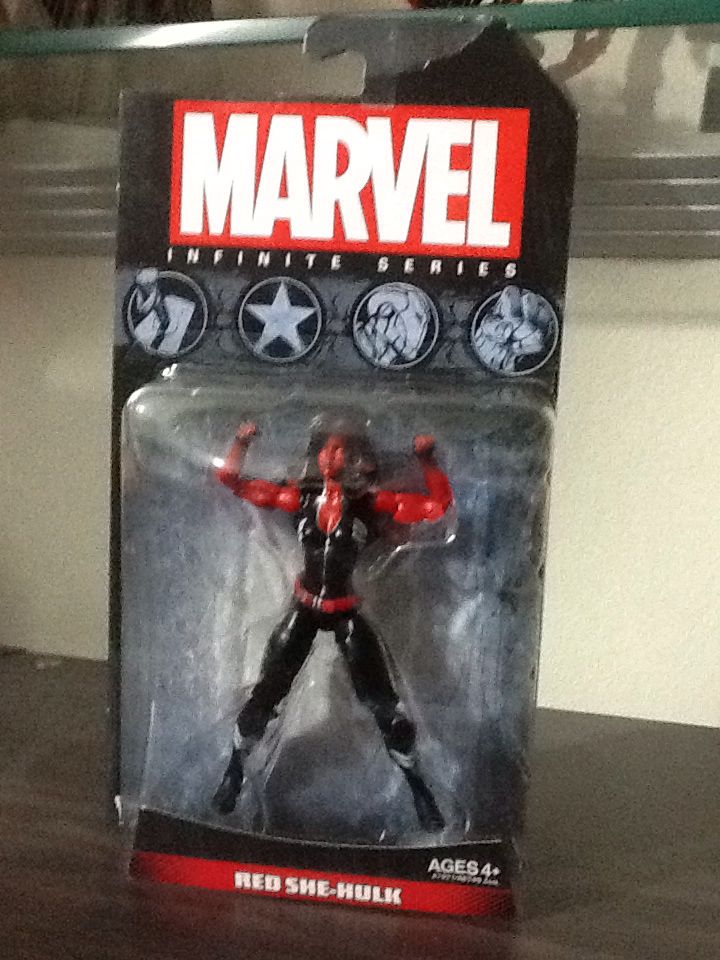 Red She-Hulk (Betsy Ross Banner) - Hasbro (Marvel Infinite Series) action figure collectible [Barcode 653569953104] - Main Image 2