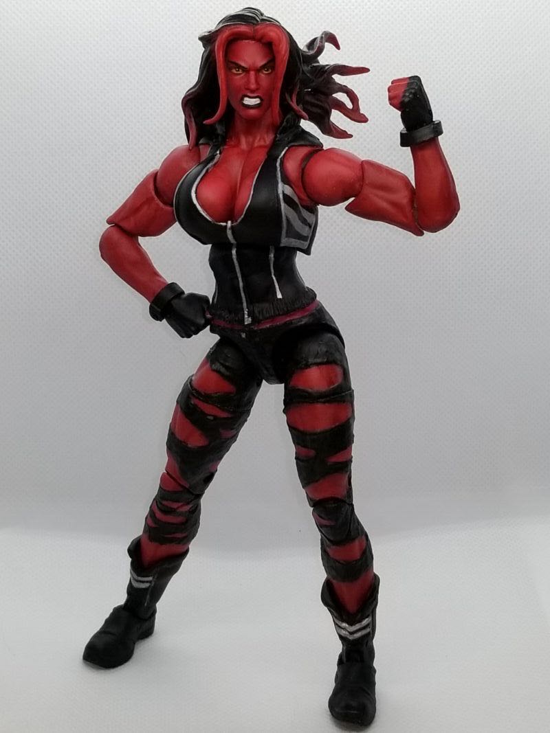Red She-Hulk (Betsy Ross Banner) - Hasbro (Marvel Infinite Series) action figure collectible [Barcode 653569953104] - Main Image 3