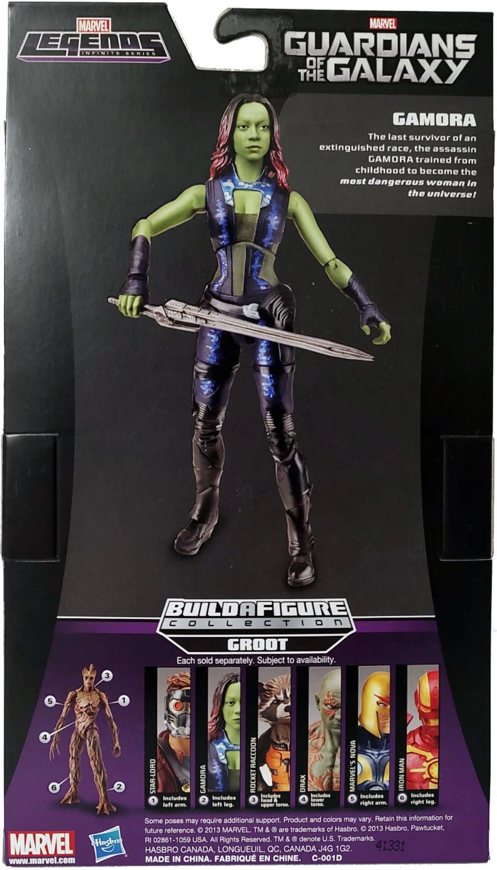 Gamora (Guardians Of The Galaxy MCU) - Hasbro (Marvel Legends) action figure collectible [Barcode 653569956501] - Main Image 6