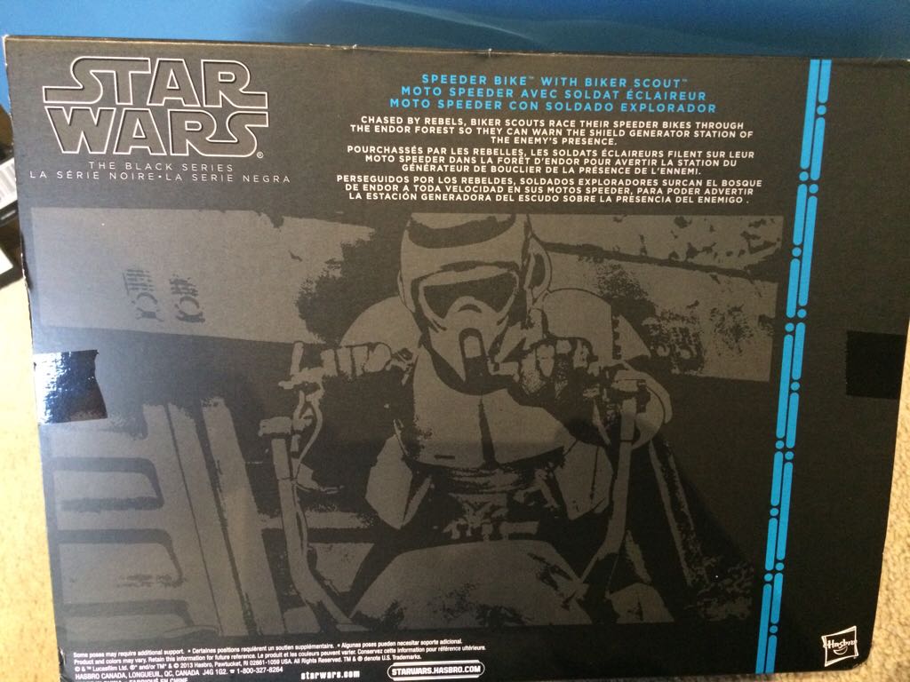Star Wars - The Black Series: Blue: Speeder Bike With Biker Scout - Hasbro (Star Wars The Black Series) action figure collectible [Barcode 653569962502] - Main Image 2