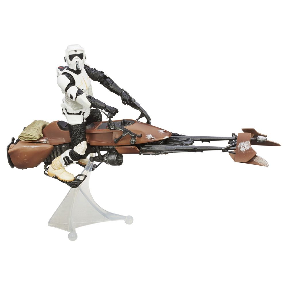 Star Wars - The Black Series: Blue: Speeder Bike With Biker Scout - Hasbro (Star Wars The Black Series) action figure collectible [Barcode 653569962502] - Main Image 3