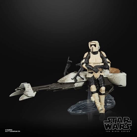 Star Wars - The Black Series: Blue: Speeder Bike With Biker Scout - Hasbro (Star Wars The Black Series) action figure collectible [Barcode 653569962502] - Main Image 4
