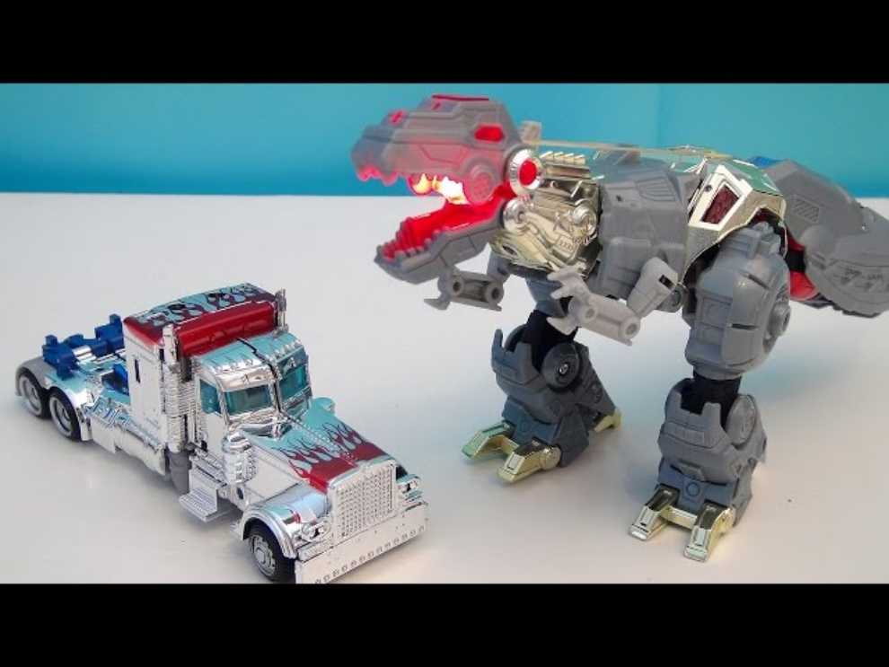 Silver Knight Optimus Prime And Grimlock - Hasbro (Transformers: Age Of Extinction) action figure collectible [Barcode 653569966333] - Main Image 4