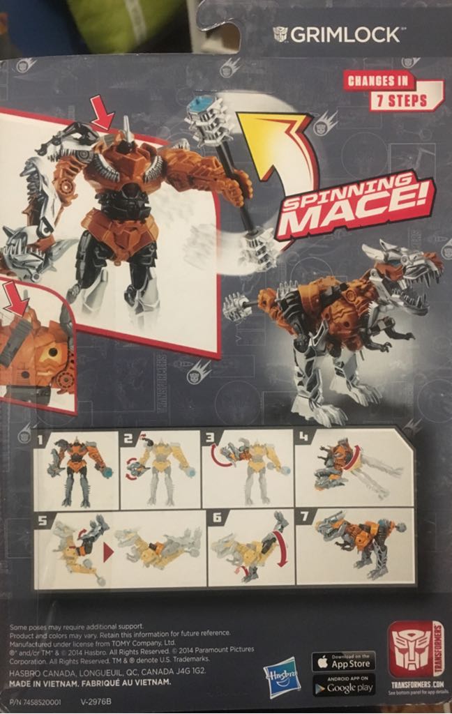 Transformers Age Of Extincion: Grimlock - Hasbro (Transformers 4: Age of Extinction) action figure collectible [Barcode 653569968146] - Main Image 2