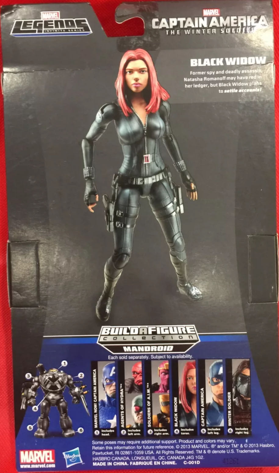 Black Widow - Hasbro (Marvel Legends Mandroid BAF Series) action figure collectible [Barcode 653569968955] - Main Image 4