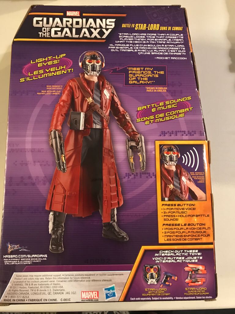 Guardians Of The Galaxy - Battle Fx Star Lord - Hasbro (Guardians Of The Galaxy) action figure collectible [Barcode 653569973089] - Main Image 2
