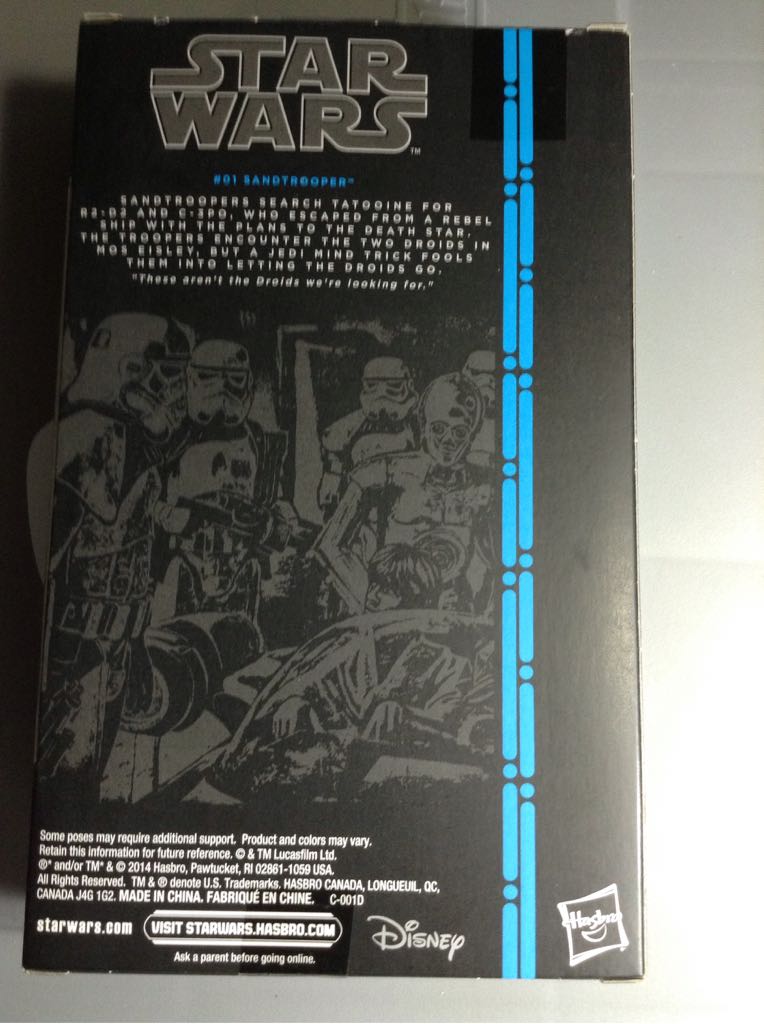 Sandtrooper - Hasbro (Star Wars Black 6”) (Star Wars Black 6 inch) action figure collectible [Barcode 653569979739] - Main Image 2