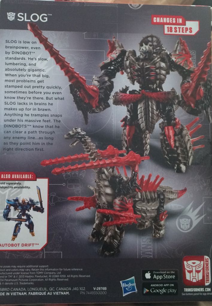 Slog - Hasbro (Transformers: Age Of Extinction) action figure collectible [Barcode 653569981206] - Main Image 2