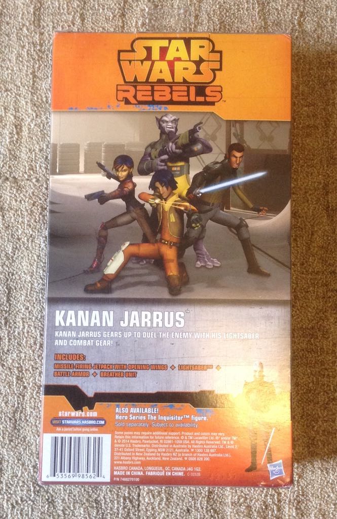 12” Kanan Jarrus  - Hasbro (2014 Rebels Saga Legends) action figure collectible [Barcode 653569985624] - Main Image 2