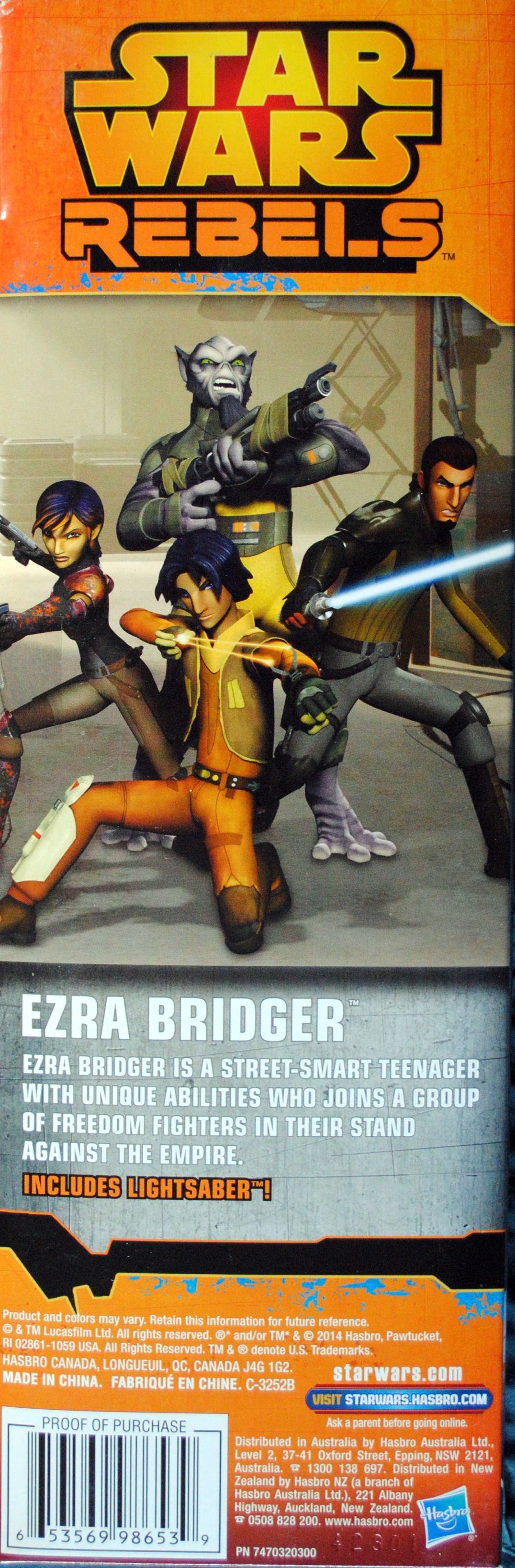 Rebels Figure 12 inch Ezra Bridger Star Wars SWR - Hasbro (Star Wars Rebels Animated Series) action figure collectible [Barcode 653569986539] - Main Image 2