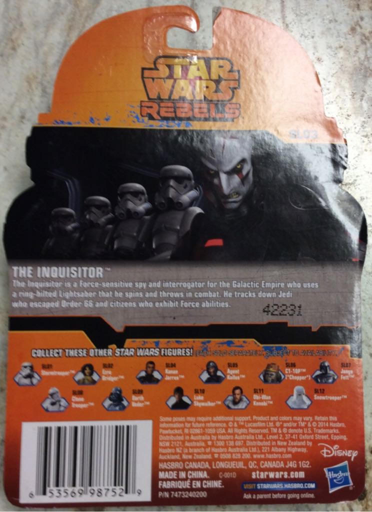 Rebels 1 #3 The Inquisitor - Hasbro (Rebels Saga Legends 2014) action figure collectible [Barcode 653569987529] - Main Image 2