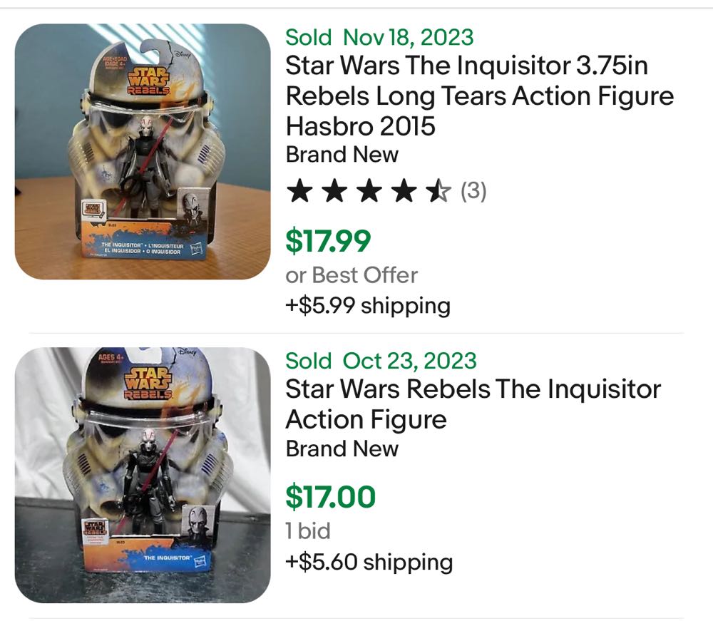 Rebels 1 #3 The Inquisitor - Hasbro (Rebels Saga Legends 2014) action figure collectible [Barcode 653569987529] - Main Image 3