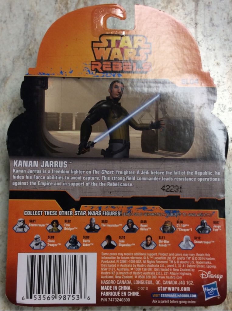 Rebels 1 #4 Kanan Jarrus - Hasbro (Star Wars Rebels) action figure collectible [Barcode 653569987536] - Main Image 2