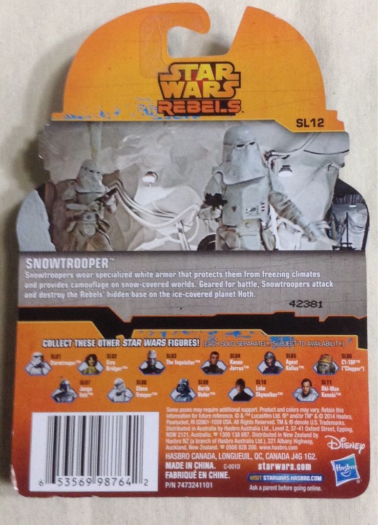 SL12 Snowtrooper  - Hasbro (2014 Rebels Saga Legends) action figure collectible [Barcode 653569987642] - Main Image 2