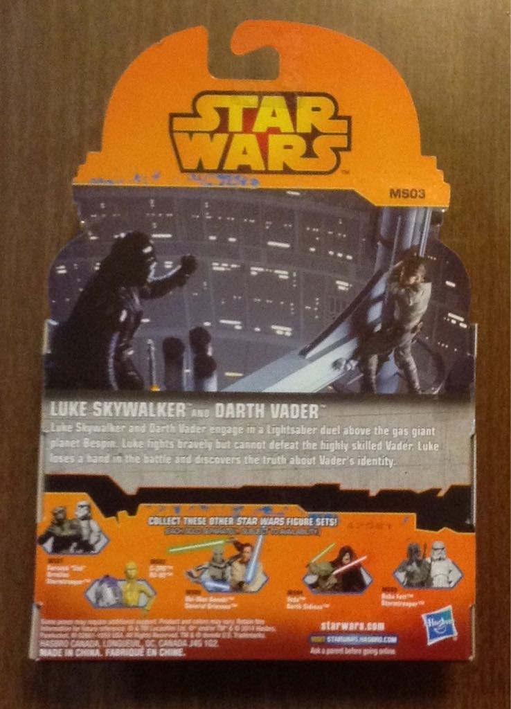 MS03 Luke Skywalker And Darth Vader - Hasbro (2014 Rebels Saga Legends) action figure collectible [Barcode 653569990628] - Main Image 2