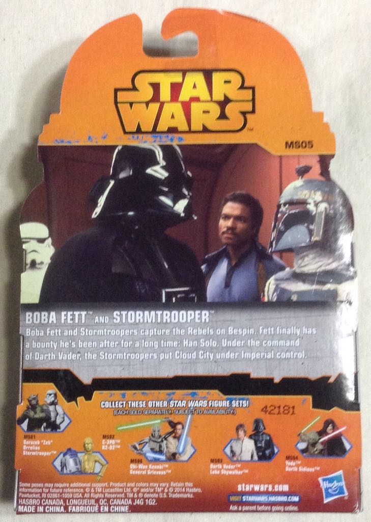 Boba Fett & Stormtrooper - Hasbro (Star Wars: Rebels: 3”) action figure collectible [Barcode 653569990642] - Main Image 2