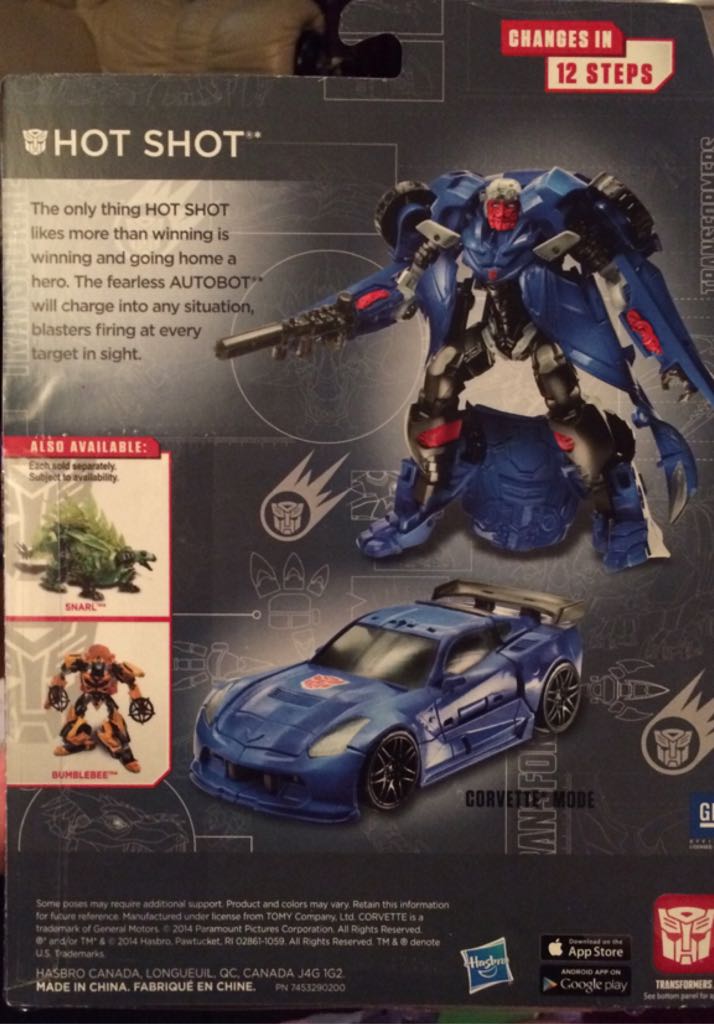 Transformers Age Of Extinction: Hot Shot - Hasbro (Transformers: Age Of Extinction) action figure collectible [Barcode 653569995302] - Main Image 2