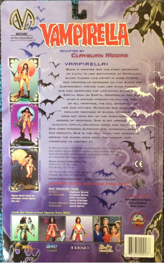Vampirella (CM0013) - Moore Action Collectibles (Vampirella) action figure collectible [Barcode 661470000138] - Main Image 2