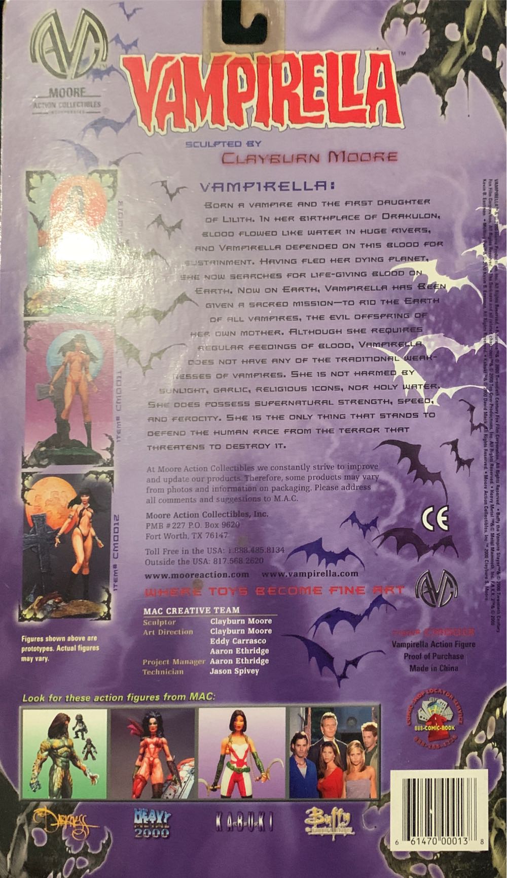 Vampirella (CM0013) - Moore Action Collectibles (Vampirella) action figure collectible [Barcode 661470000138] - Main Image 4