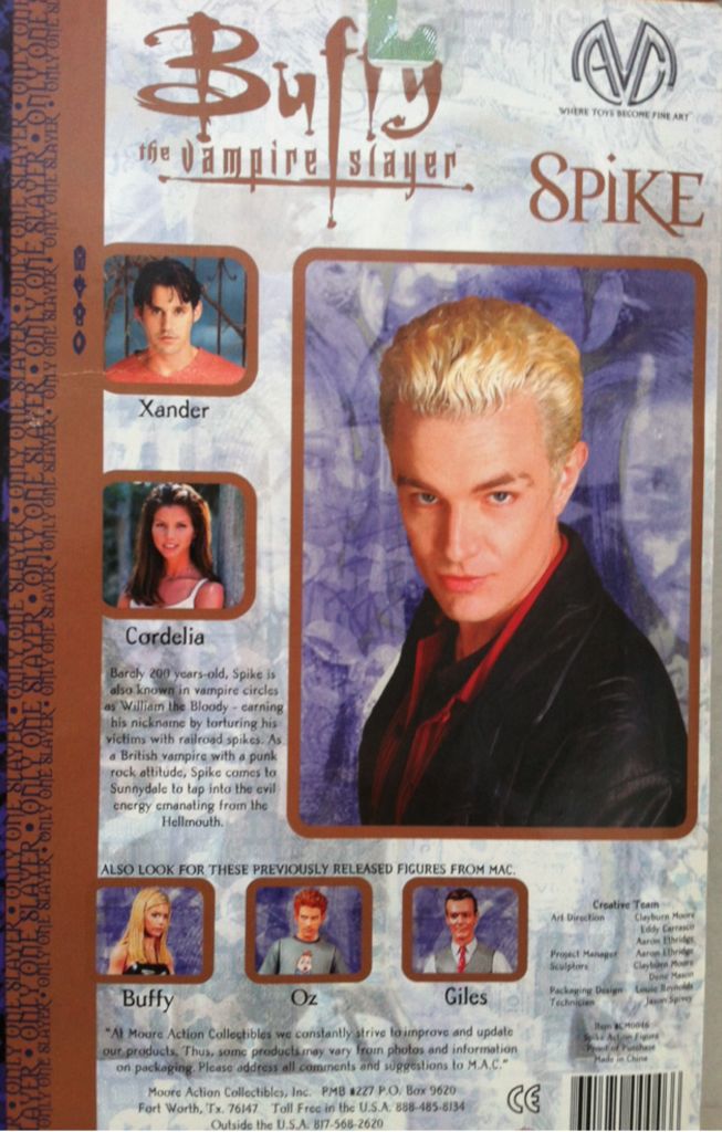 Spike - Buffy The Vampire Slayer - Moore Action Collectables (Buffy) (Buffy The Vampire Slayer) action figure collectible [Barcode 661470000466] - Main Image 2