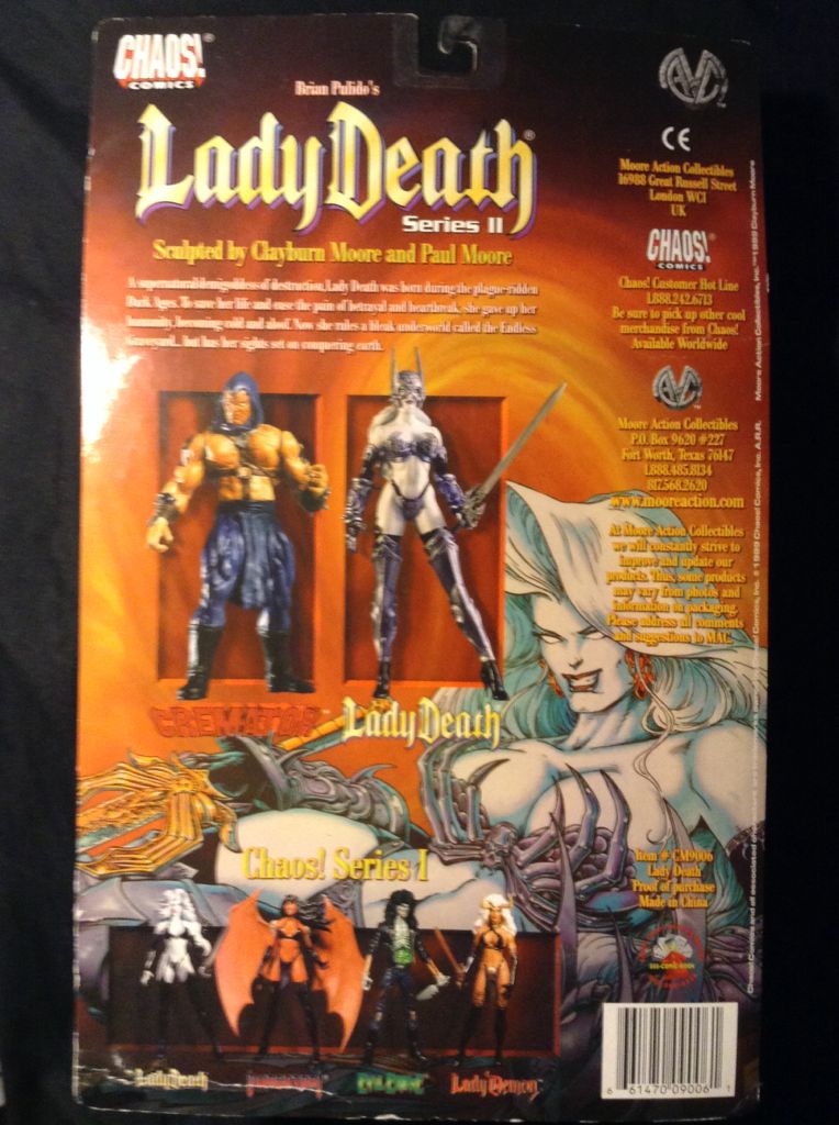 Lady Death (Series 2) - Moore Action Collectibles (Moore Action Collectibles: 6”) action figure collectible [Barcode 661470090061] - Main Image 2