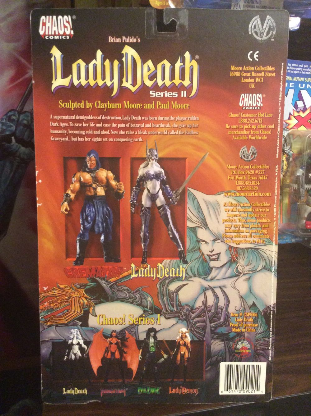 Lady Death (Azure) - Moore Action Collectibles (Moore Action Collectibles: 6”) action figure collectible [Barcode 661470090214] - Main Image 3