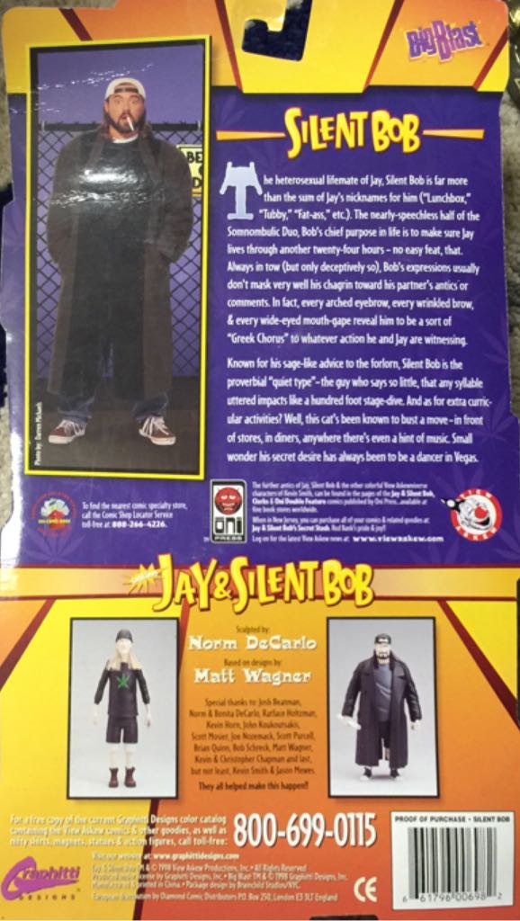 Silent Bob - Graphitti Designs (Jay And Silent Bob) action figure collectible [Barcode 661796006982] - Main Image 2